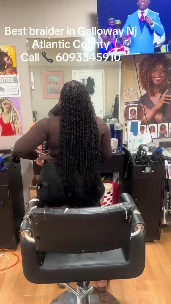Boho knotless braids styled by Joy