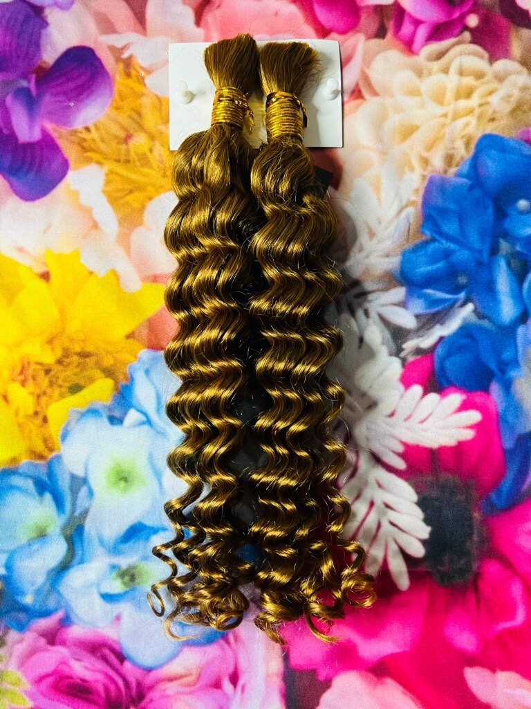 Brown wavy hair bundles available through Joy’s Hair Empire